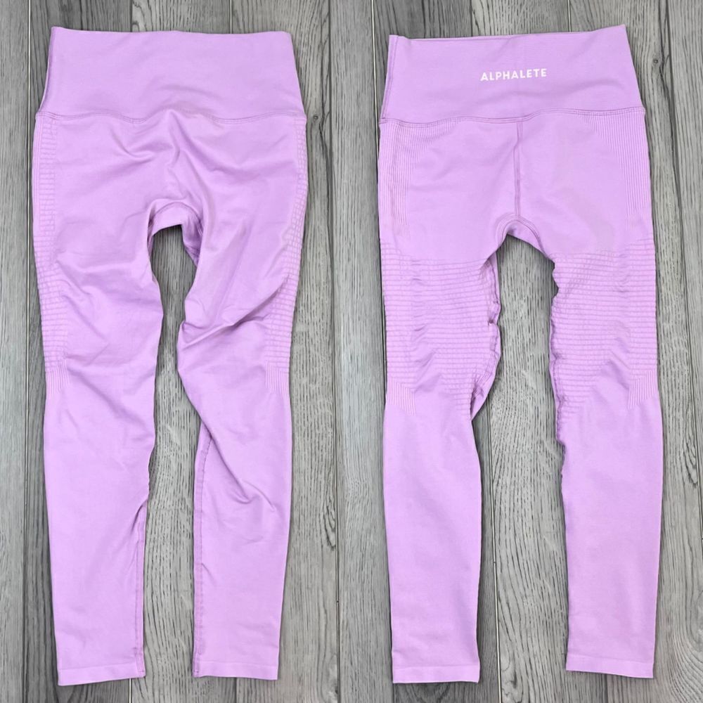 Alphalete Athletic Halo Bloom Size L High Performance Seamless Activew Leggings